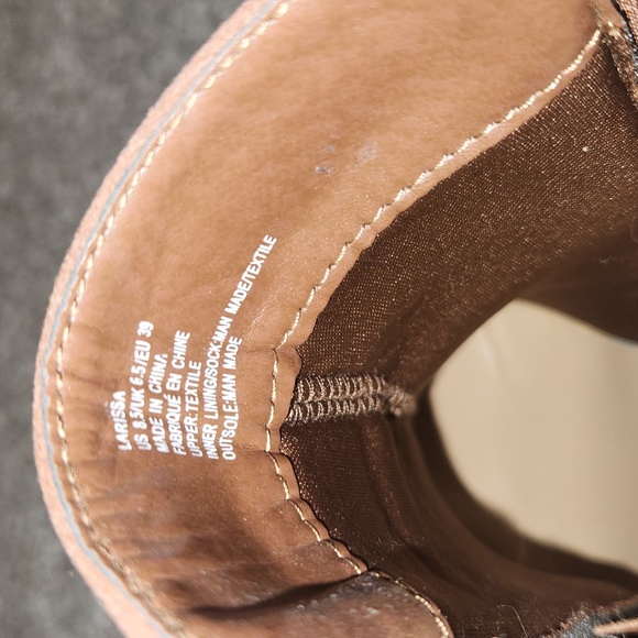 Shoe Dazzle Chestnut Wedge Ankle Booties - Picture 6 of 7